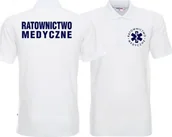 Odzież robocza - Promostars LPP - Koszulka Polo męska RATOWNICTWO MEDYCZNE biała - miniaturka - grafika 1
