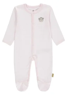 Pajac dziewczęcy, bawełna organiczna, różowy, paski, Bellybutton - Pajacyki dla niemowląt - miniaturka - grafika 1