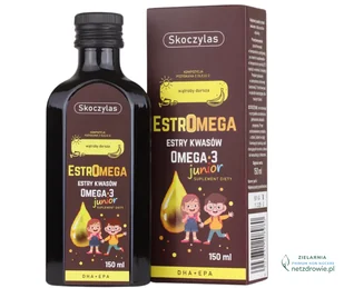 ESTROMEGA rybie kwasy omega 3 junior Skoczylas 150ml - Witaminy i minerały - miniaturka - grafika 1