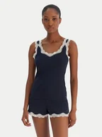 Piżamy damskie - Tommy Hilfiger Piżama UW0UW06215 Granatowy Regular Fit - miniaturka - grafika 1