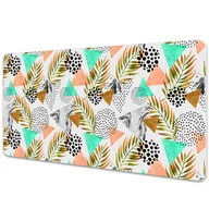 Podkładki na biurko - Ochronna mata na biurko Kropki i liście 90x45 cm - miniaturka - grafika 1