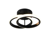 Lampy sufitowe - KASIA R63531132 lampa sufitowa dwie czarne obręcze LED 7W 3000K - miniaturka - grafika 1