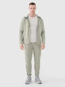 Spodnie sportowe męskie - 4F Spodnie treningowe szybkoschnące męskie - khaki XXL - miniaturka - grafika 1