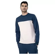 Bluzy męskie - 4F Bluza męska, Beżowy, XXL - miniaturka - grafika 1