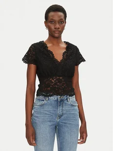 Morgan Bluzka 241-DANSA Czarny Slim Fit - Bluzki damskie - miniaturka - grafika 1