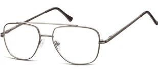 Okulary oprawki Pilotki zerówki metalowe korekcyjne 787A grafitowe - Okulary korekcyjne, oprawki, szkła - miniaturka - grafika 1