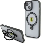 Etui i futerały do telefonów - Ferrari FEHMP15SUSCAK iPhone 15 6.1" czarny/black hardcase Ring Stand 2023 Collection MagSafe - miniaturka - grafika 1