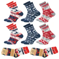 Skarpetki męskie - 6X Skarpety Męskie Wełniane Ciepłe Grube Alpaka  44-47 - Sma6-001-44-47 - miniaturka - grafika 1