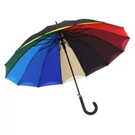 Parasole - Parasolka długa manualna lekka tęcza parasol 110cm średnicy Blue Drop - miniaturka - grafika 1