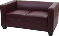 Sofy i kanapy - sofa 2-osobowa Kanapa do salonu Lille ~ imitacja skóry , czerwono-brązowy - miniaturka - grafika 1