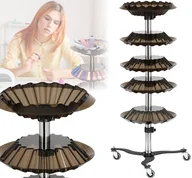 Meble fryzjerskie - Wózek pomocnik kosmetyczny fryzjerski stojak obrotowy na lakiery akcesoria do manicure na akcesoria fryzjerskie - miniaturka - grafika 1