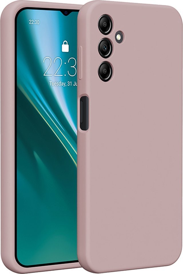 Etteri Nakładka Etteri Silicone Case do Samsung Galaxy A14 jasnoróżowa