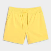 Kąpielówki męskie - Męskie szorty plażowe kąpielowe z wewnętrznymi majtkami siatkowymi 4F 4FWSS25UBDSM134-71S Żółty - miniaturka - grafika 1