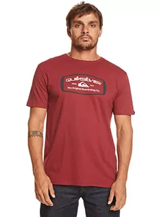 Koszulki męskie - Quiksilver Podstawowa koszulka męska czerwona M - grafika 1