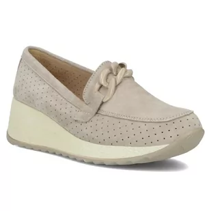 Skórzane półbuty damskie Filippo DP6212/24 BE - Półbuty damskie - miniaturka - grafika 1