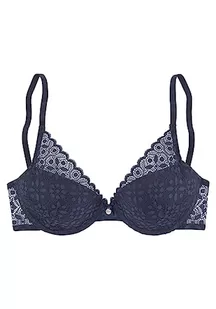 s.Oliver Damski biustonosz push-up, ciemnoniebieski, 85C - Biustonosze - miniaturka - grafika 1