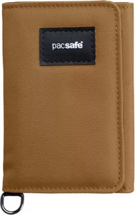 Portfel antykradzieżowy Pacsafe Trifold Wallet Tan - Portfele - miniaturka - grafika 1