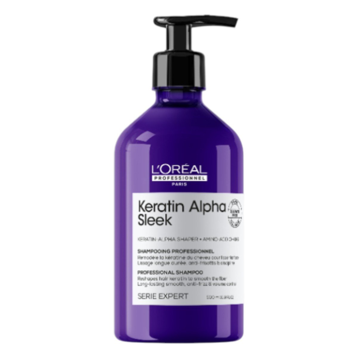 L'Oréal Professionnel Keratin Alpha Sleek Wygładzający szampon do włosów, 500 ml