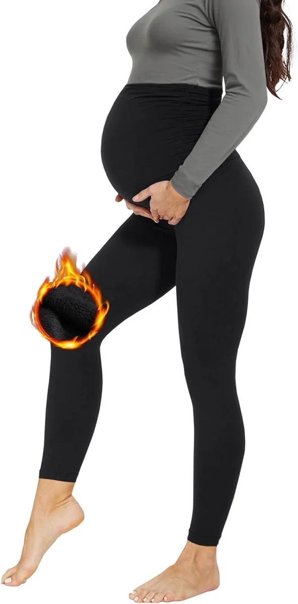 Legginsy ciążowe krótkie z wysokim stanem nieprzejrzyste elastyczne
