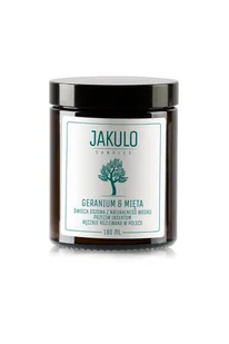 Świeca sojowa przeciw insektom - Geranium i Mięta 180ml / JAKULO - Świece - miniaturka - grafika 1