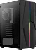 Obudowy komputerowe - AEROCOOL PGS MECHA-G-BK-v1 RGB czarna - miniaturka - grafika 1