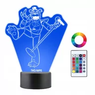 Lampy stojące - Lampka Nocna 3D LED Glamrock Freddy Prezent - miniaturka - grafika 1