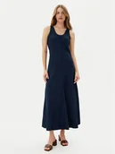 Sukienki - Tommy Hilfiger Sukienka letnia WW0WW46171 Granatowy Regular Fit - miniaturka - grafika 1