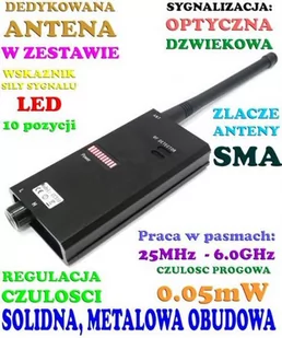 Profesjonalny Cyfrowy Wykrywacz Podsłuchów, Kamer, Podsłuchów GSM, Lokalizatorów GPS... - Wykrywacze podsłuchów - miniaturka - grafika 1