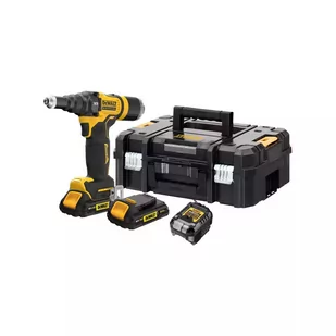 DeWalt DCF403D2GT-QW akumulatorowa nitownica 18V 2x2,0Ah Li-Ion XR 3/32", 3/16", 5/32", 1/8" w walizce TSTAK - Nitownice - miniaturka - grafika 1