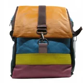 Torebki damskie - Plecak skórzany pojemny stylowy miejski mieści A4 kolorowy wygodny OLIVKA - miniaturka - grafika 1