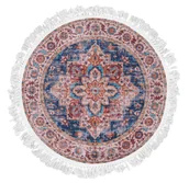 Dywany - Okrągły klasyczny dywan z frędzlami L0-G50 - miniaturka - grafika 1