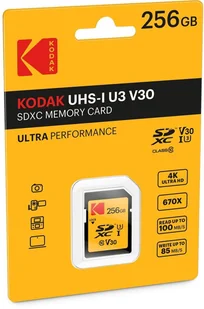 Kodak SD 256GB UHS-I U3 V30 Ultra - Karty pamięci - miniaturka - grafika 1