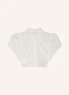 Bluzki damskie - Krüger Bluzka Bawarska Jacira Z Koronki Z Falbankami weiss - miniaturka - grafika 1