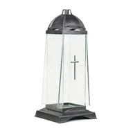 Lampiony i znicze - Lampion szklany z lusterkiem 39 cm mix - miniaturka - grafika 1