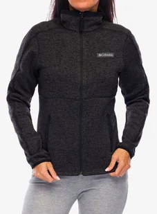 Bluza polarowa damska Columbia Sweater Weather Full Zip II - black heather - Bluzy sportowe damskie - miniaturka - grafika 1