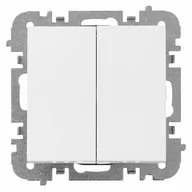 Wyłączniki światła i elektryczne - Włącznik podwójny Biały VESTRA ELEKTRO-PLAST - miniaturka - grafika 1