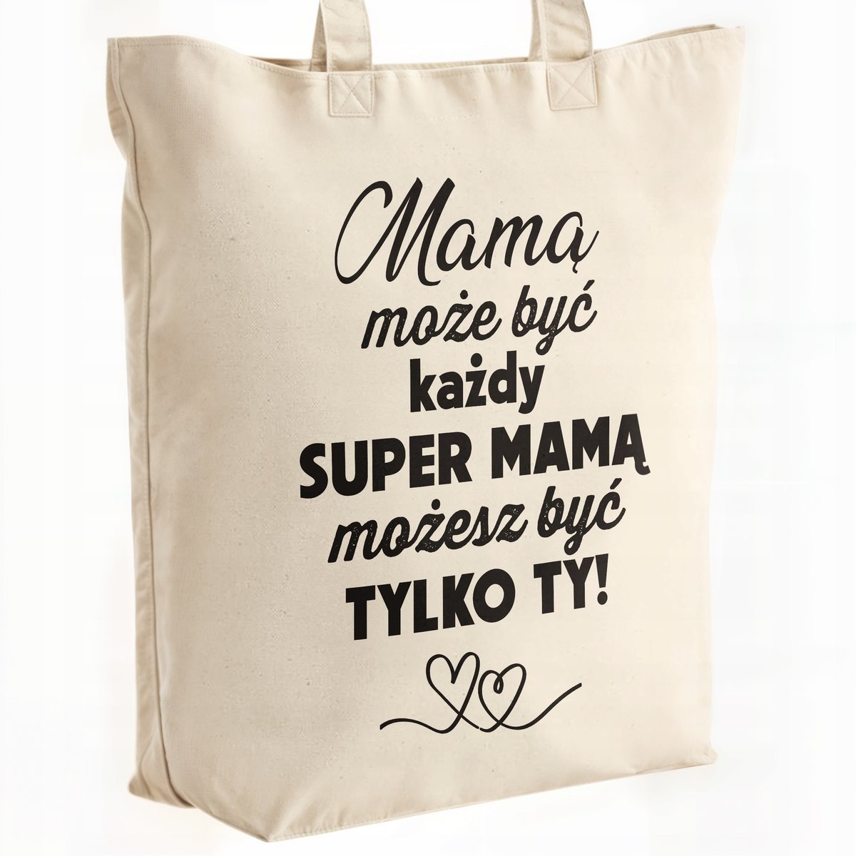 Torba bawełniana premium na zakupy Dzień Matki Prezent Super Mama