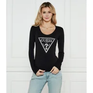 Bluzki damskie - GUESS Bluzka Slim Fit - miniaturka - grafika 1