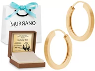 Kolczyki - Rodium Złote kolczyki 585 koła PREZENT GRAWER PUDEŁKO RD-44102 - miniaturka - grafika 1