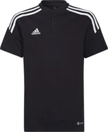 Koszulki męskie - Koszulka dla dzieci adidas Condivo 22 Polo czarna H44110-152cm - miniaturka - grafika 1