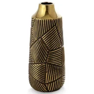 Wazony i flakony - Nowoczesny Wazon Dekoracyjny Ceramiczny Emmi 13X13X30 Złoty - miniaturka - grafika 1