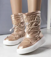 Botki damskie - Złote śniegowce Big Star KK274194-39 - miniaturka - grafika 1