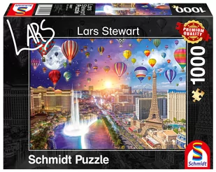 Puzzle Pq 1000 Lars Stewart Las Vegas noc/dzień G - Puzzle - miniaturka - grafika 1