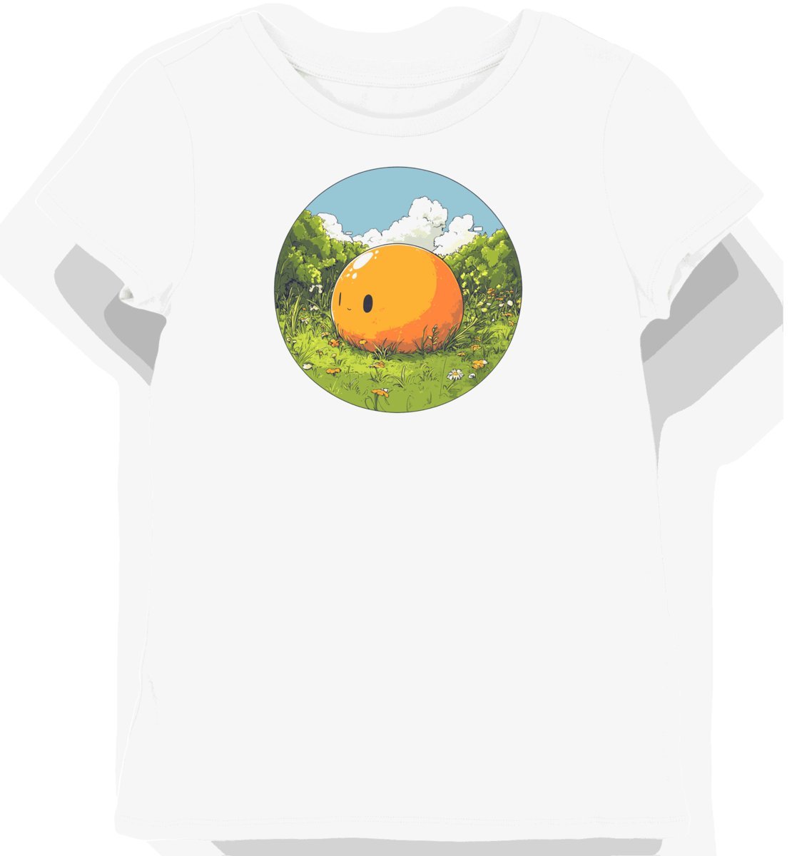 Koszulka damska biała z nadrukiem pomarańczowego liścia Pikmina XS