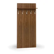 Meble do przedpokoju - Garderoba z wieszakami PRIMO WOOD, 5 haczyków, półka, orzech - miniaturka - grafika 1