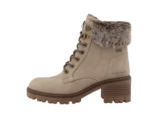 Tom Tailor Damskie 8490130003 modne kozaki, dkcream, 39 EU, dkcream, 39 EU - Kozaki damskie - miniaturka - grafika 1