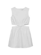 Sukienki i spódniczki dla dziewczynek - Calvin Klein Jeans Sukienka letnia Minimalistic IG0IG02470 Biały Regular Fit - miniaturka - grafika 1