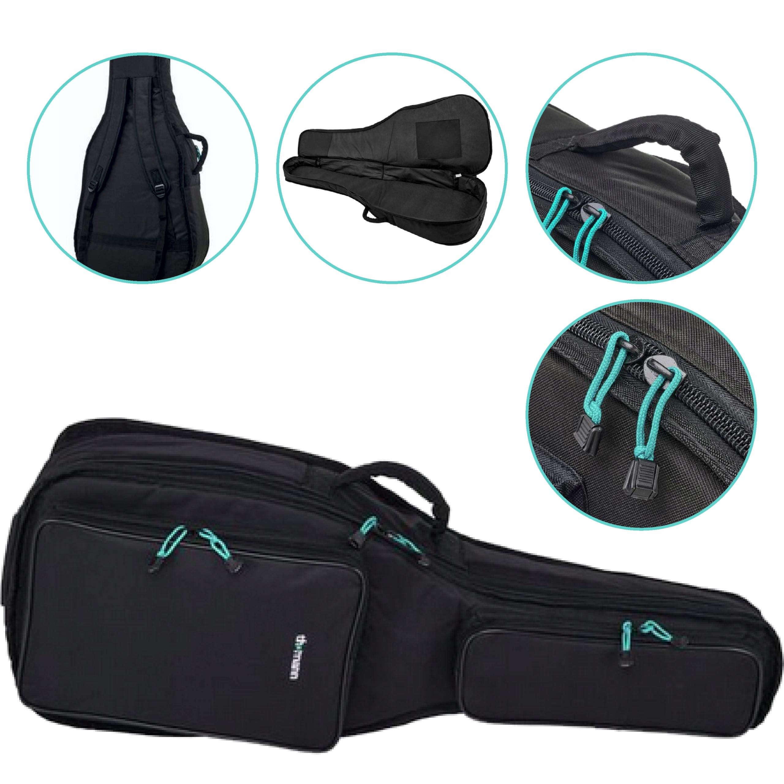 Pokrowiec torba plecak na Gitarę Klasyczną 1/2 wodoodporny Pianka 10 mm Tho