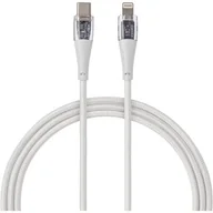 Kable USB - Kabel USB Typ-C - Lightning QUALO Transparent QTCN-CL-00 1.5 m Biały - miniaturka - grafika 1