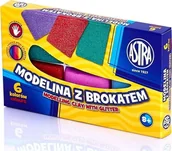 Masy plastyczne - Astra Modelina z brokatem 6 kolorów 136811 - miniaturka - grafika 1